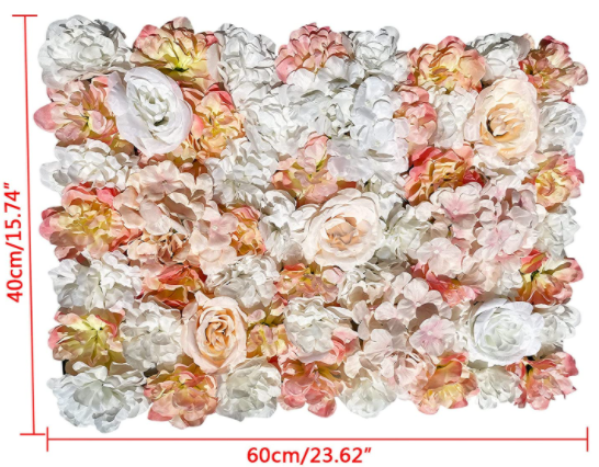 5pcs romantische Wand Panel Blumen Hochzeit Ornamente Künstliche Seidenblume