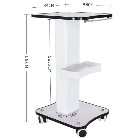 Kosmetikwagen Beauty Salon Maschinenständer Rollwagen SPA Wagenhalter 4 Rad Trolley