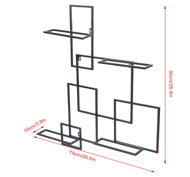 Weinhalter Wand Weinregale Hängende Weinflaschenhalter Metall Eisen Aufbewahrungsregale Schwarz