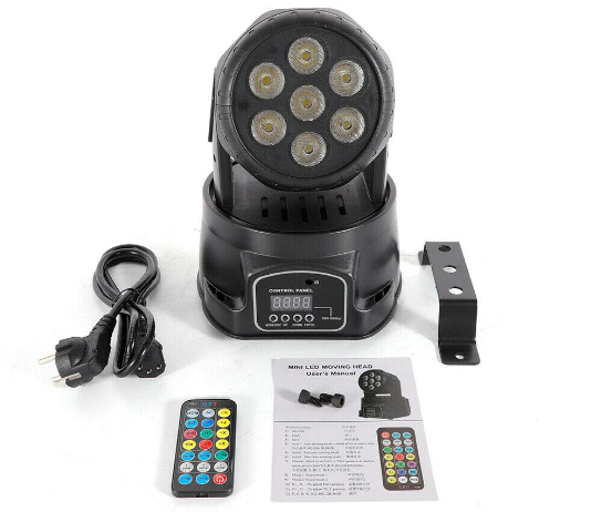 LED Bühnenlicht, 7x 105w LED RGBW 4-in-1 Disco Licht DMX512