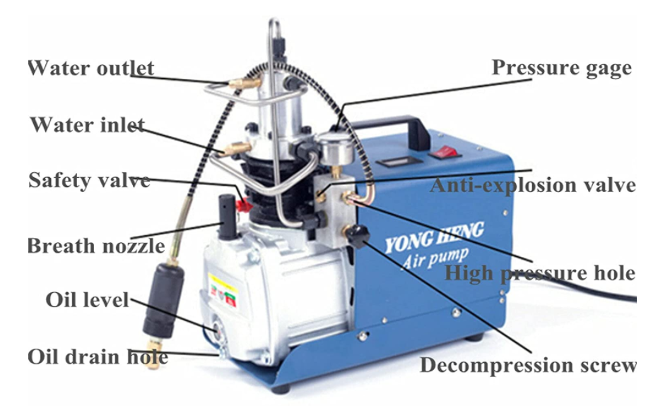 30MPA 4500PSI 1800W Kompressor Hochdruckluftpumpe - Automatisch Luftkompressor-Pumpe