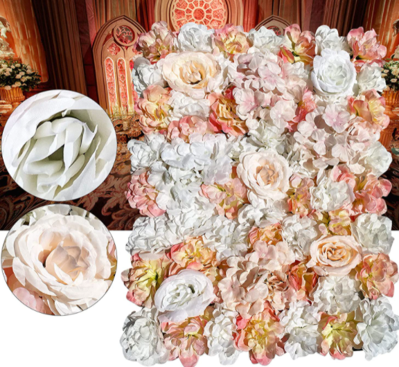 5pcs romantische Wand Panel Blumen Hochzeit Ornamente Künstliche Seidenblume
