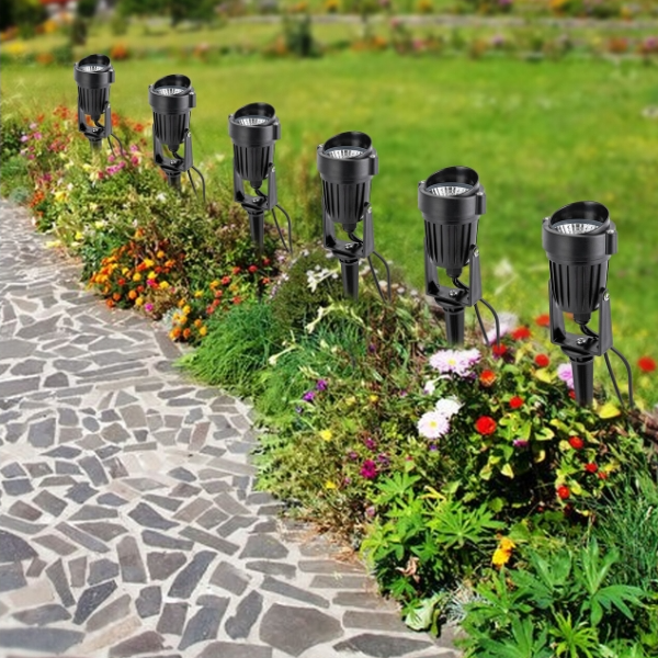 6-teilige LED RGB Garten Feenlicht Garten Beleuchtung Licht Außen Fernbedienung