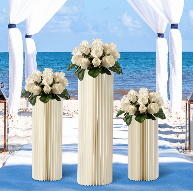 Paket von 3 Hochzeit Centrepieces, 60cm+80cm+100cm hoher Blumenständer, Centrepieces Ständer