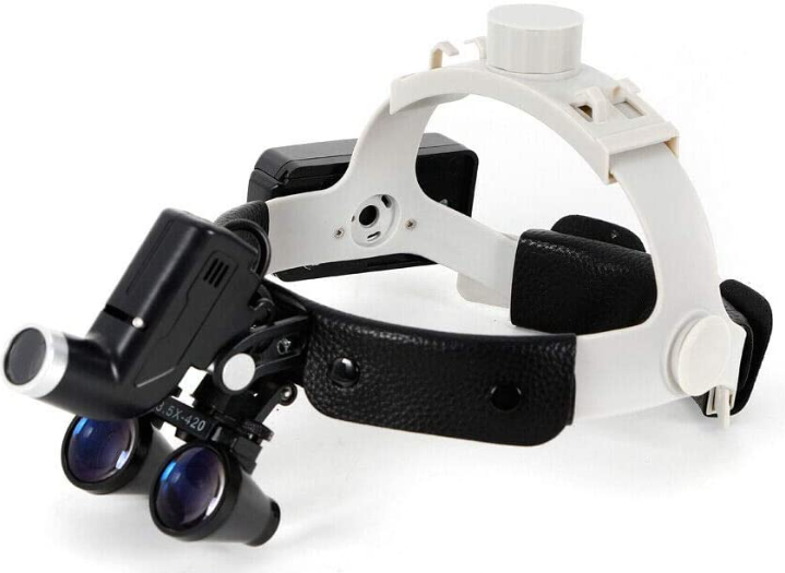 3,5X420mm LED Dental Binocular Loupes Chirurgisch Zahnheilkunde Stirnbandlupen Kopflampe