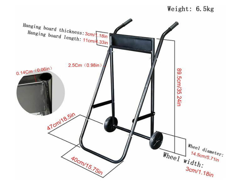 Außenbordmotor Trolley 70 KG Transportrad Bootsträgerträger Hochleistungs