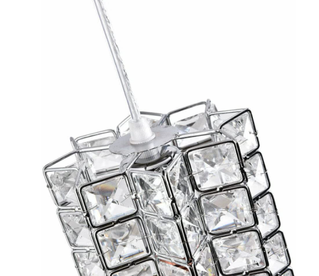 220V 60W 3 Stück Pendelleuchte Kristall-Kronleuchter E27 LED Pendelleuchte Deckenlampe Kristall Deckenleuchte