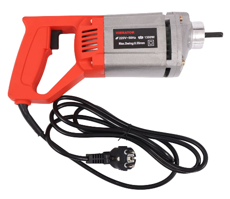 Elektrischer Betonvibrator 1300W Betonrüttler mit 2M Welle Stab Betonwerkzeuge, 14400 Vibration pro Minute Handheld Betonrüttler geeignet für verschiedene Betonbauverschiedene Betonbau