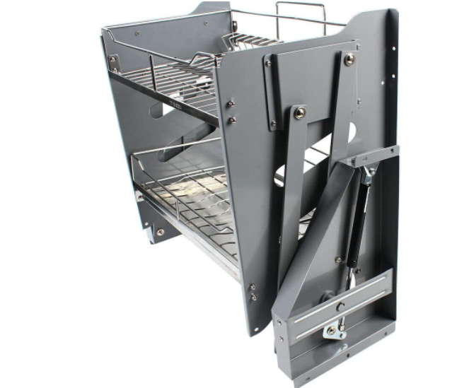 Escurridor de platos, para gabinete de pared, estante de almacenamiento, sistema de elevación de gabinete extraíble