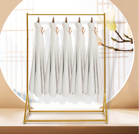 1,6x1,2M Quadratisch Kleiderständer Garderobenständer Multifunktional Kleiderstange Brautkleiderständer