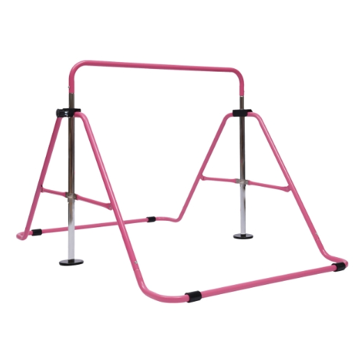 Kinder Gymnastik Reck Stufenbarren Klimmzugstange Turnen Sport Stable Stange 129cm Rosa