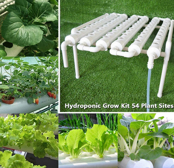 54 fori idroponici 6 tubi coltivano piante idroponiche sistema di irrigazione giardino