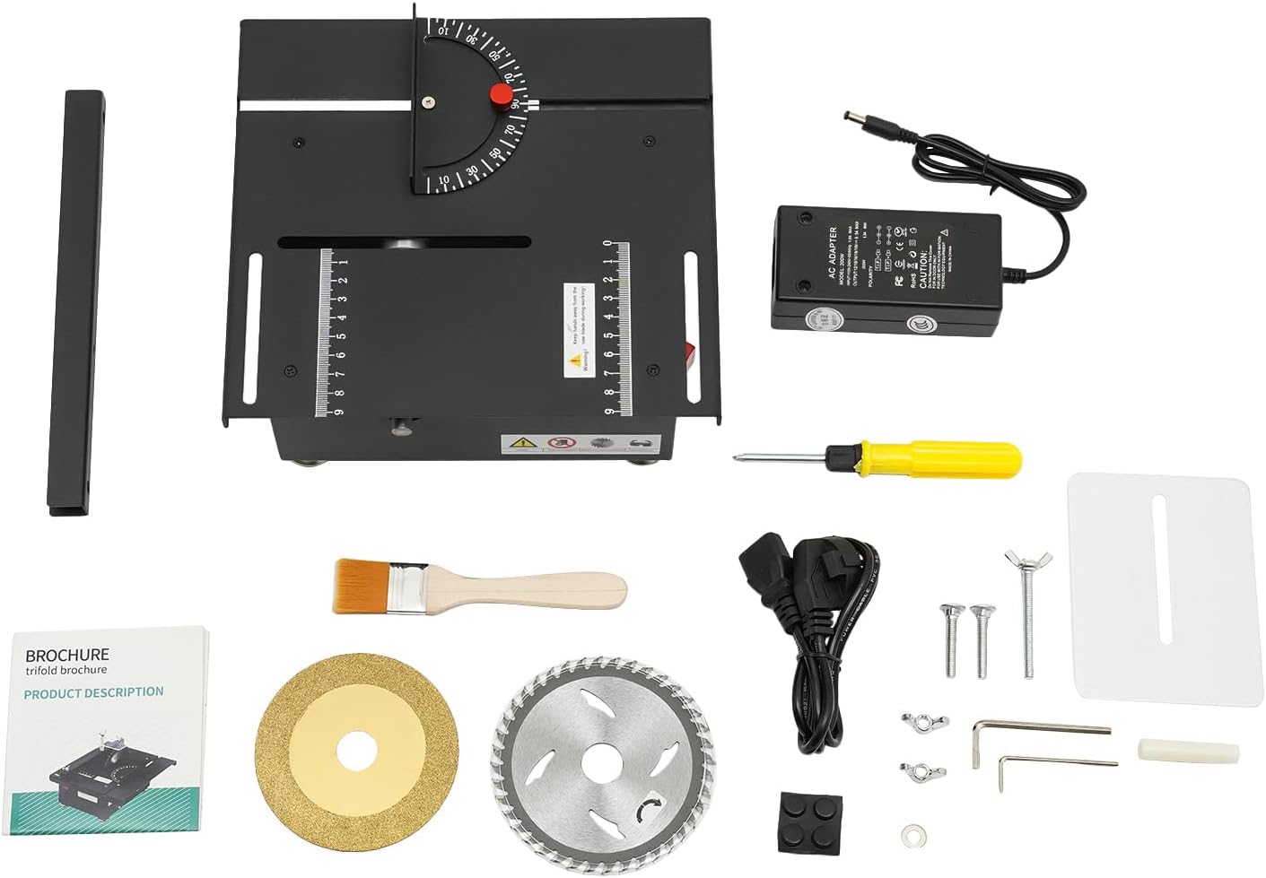 CNCEST Mini Tischkreissäge200W 10000 U/min 0-90° Multifunktionale Holzbearbeitung DIY