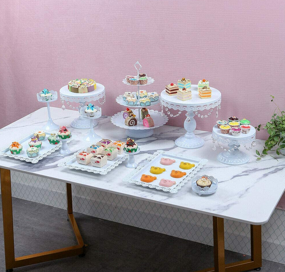 12 Stück Kuchenständer Crystal Cupcake Stand Display Desserthalter