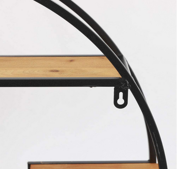 80cm Rundes Eisenwandregal Holzregale hängendes Dekor hängendes Ausstellungsregal