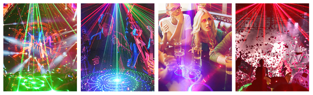 9-Eyes Laser LED RGB Licht DJ Projektor Disco Bühnenbeleuchtung Lichteffekt DMX Effektstrahler
