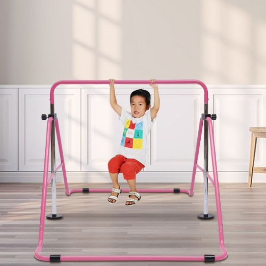 Kinder Gymnastik Reck Stufenbarren Klimmzugstange Turnen Sport Stable Stange 129cm Rosa