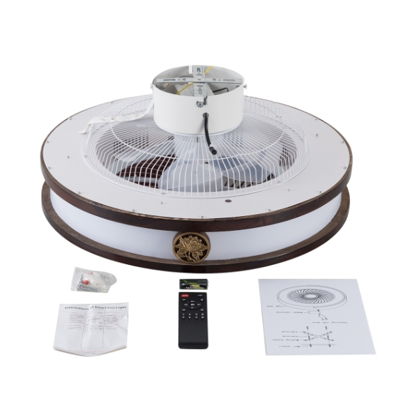 LED Deckenventilator mit Beleuchtung Schlafzimmer Deckenlampe+Fernbedienung 36W