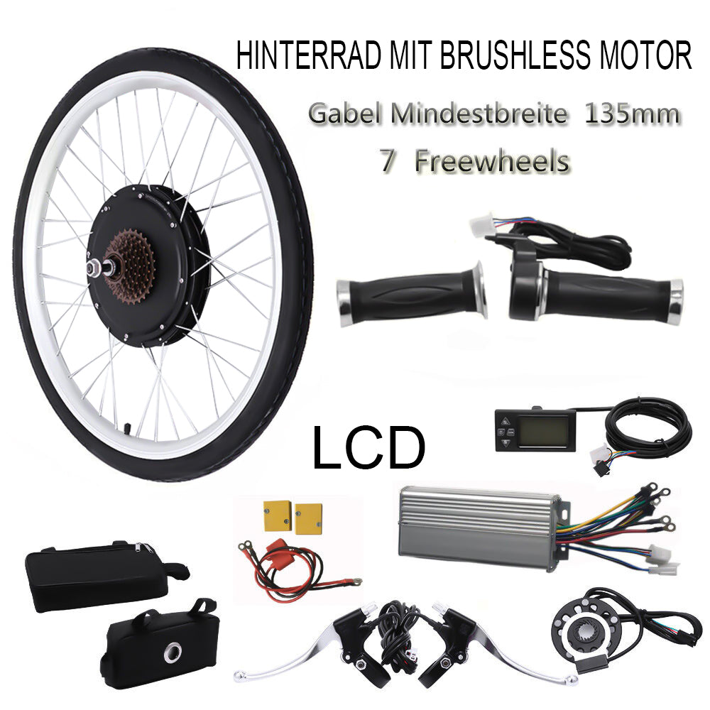 Elektro-Fahrrad Umbausatz E-Bike Conversion Kit Hinterrad Satz Kit