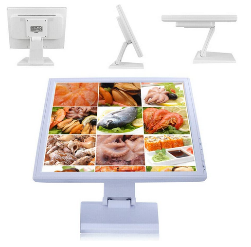 17" HDMI LCD Touchscreen Monitor Kiosk für Restaurant Cafe Kassensystem Systemeinzelhandel POS Kassenmonitor Weiß