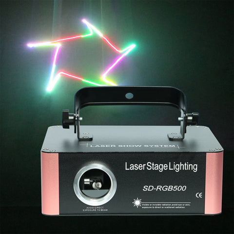 500mW SD-Karte Animation Laserprojektor Disco Lights Bühnenbeleuchtung Effekte