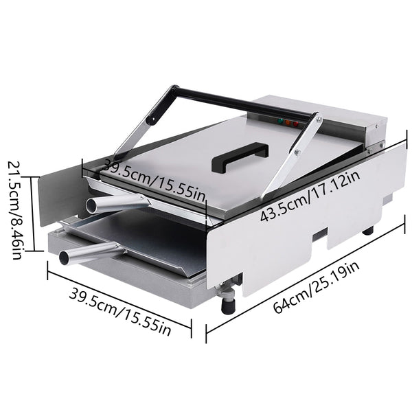 Hamburger Maker Elektrische Burger Maschine Edelstahl Hamburger Grill Maker, 2000 W, Doppel Heizplatte