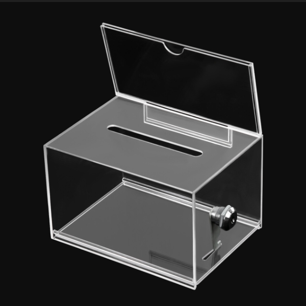 9 Stück Spendenbox Abschließbar, Acrylspendenbox Mit Schlüssel Ballot Box Clear