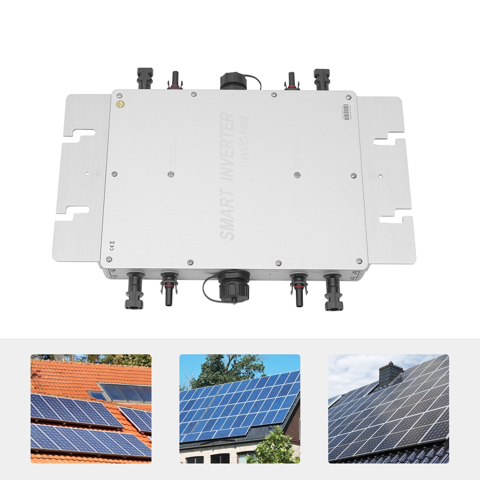 1400W WVC1400 Wasserdichter Gitter gebundener Wechselrichter Solar Microinverter Solar Grid Tie Inverter