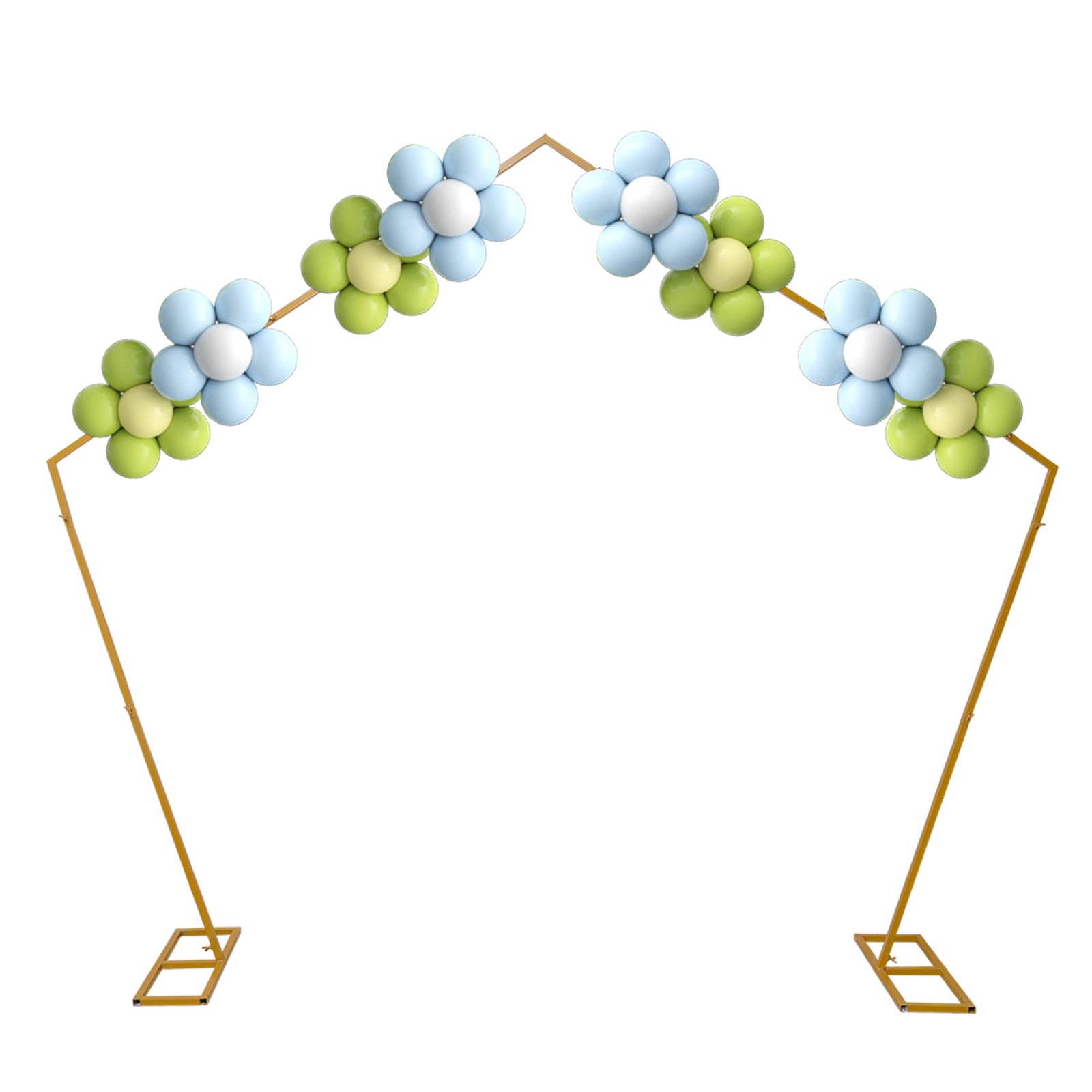 7,87 * 19,69 Zoll Hochzeitsbogenständer mit Sockeln  Füße fünfeckiger Gartenbogen Metall Abor für Hochzeiten, Partys, Events, Dekoration