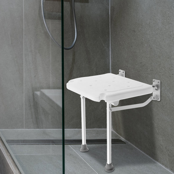 Klappbarer Duschsitz für Wandhalterung, Badestuhl Duschhocker für ältere, schwangere Frauen, maximale Belastung 100 kg