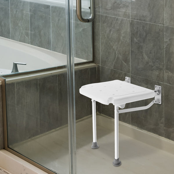 Klappbarer Duschsitz für Wandhalterung, Badestuhl Duschhocker für ältere, schwangere Frauen, maximale Belastung 100 kg