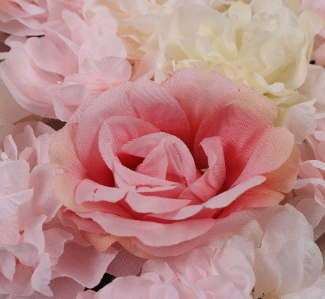 12x DIY Künstliche Blumenwand Paneele Seidenblume Rosenwand Deko Hintergrund Hochzeit Blumenwand Kunstblumen