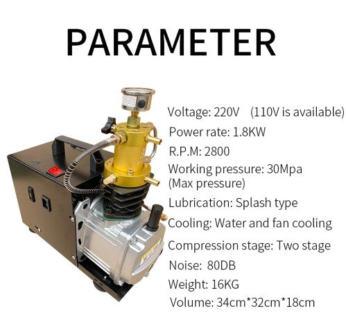 CNCEST 30MPA 4500PSI 2800W Hochdruck PCP Luftkompressorpumpe Kompressorpumpe