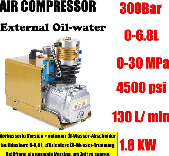 1800W Luft Kompressor PCP Kompressor 30Mpa 4500psi Kompressorpumpe Luftkompressor Pumpe PCP Inflator