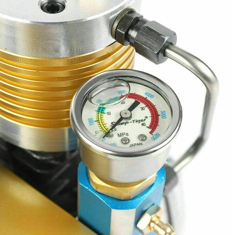 Pompa ad aria ad alta pressione con separatore dell'acqua da 70 dB, raffreddamento ad aria, 0-40 MPa.