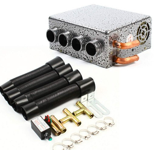 Armaturenbrettheizung Universal Vehicle Underdash Heater Mit Schalter 4 Ports+Copper Tube und Speed Switch