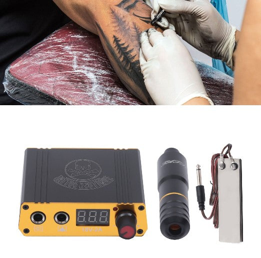 Tattoomaschine Tatoo Stift Set 40 Tattoo Nadeln Mit Fußpedal Netzgerät Tragbar