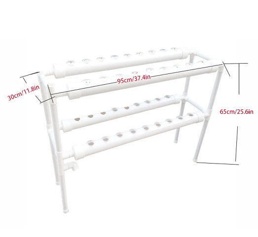 36 Löcher 4 Rohre - 2 Schichten Hydroponisches Anbausystem