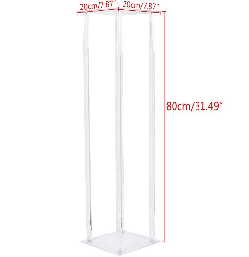 Acryl Blumenständer Metall Vase Stand Boden Metallsäule Weiß Blumenständer 2 Stücke Rechteck Tischdekoration Hintergrunds