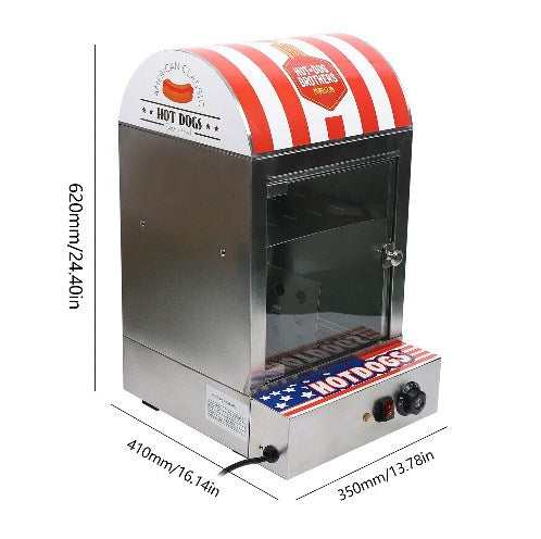 CNCEST 1500W EU 220VHot Dog Maker Elektrische Edelstahl Profi Hot Dog Maschine