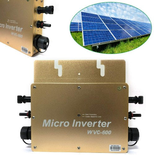 WVC-600W MPPT Solar Wechselrichter, Mikro Wechselrichter - Micro Inverter Grid Tie(Gold)