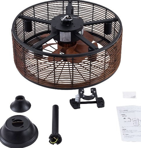 Deckenventilator Mit Beleuchtung E27 Leuchtmittel Retro-Ventilator Mit Fernbedienung