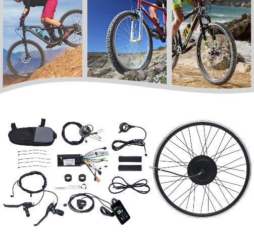 24" Ebike Umbausatz E-Bike Hinterrad/Vorderrad Umbausatz Kit,36V 500W Elektrofahrrad Umbausatz