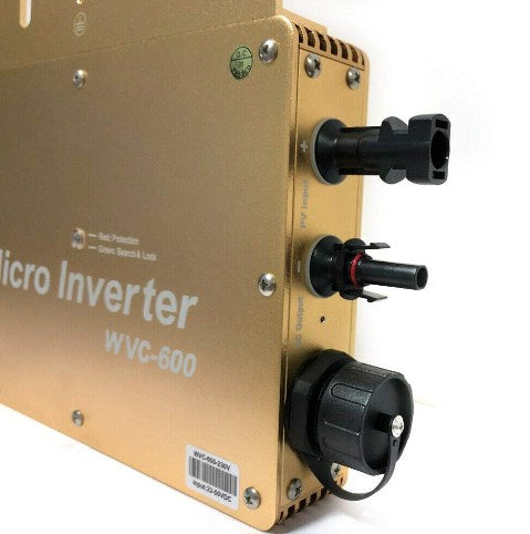 WVC-600W MPPT Solar Wechselrichter, Mikro Wechselrichter - Micro Inverter Grid Tie(Gold)