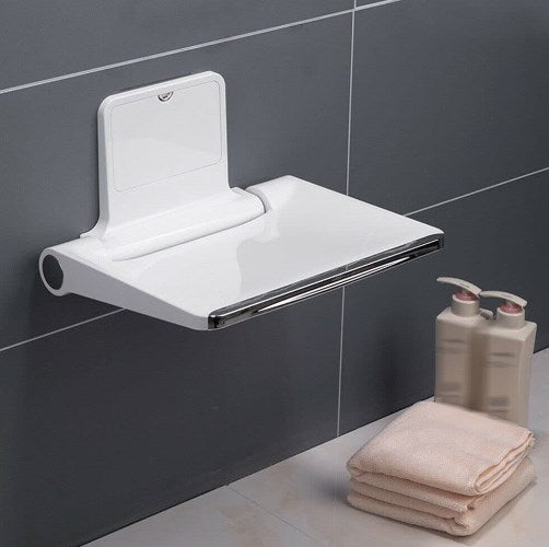 Weiß 36cm 90°Faltbar Wandmontierter Badezimmer Sitzbank Badestuhl Schuhersatzhocker Badehocker