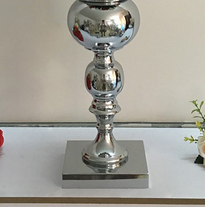 50cm Blumenvase Dekovase für Zuhause und Hochzeit Silber