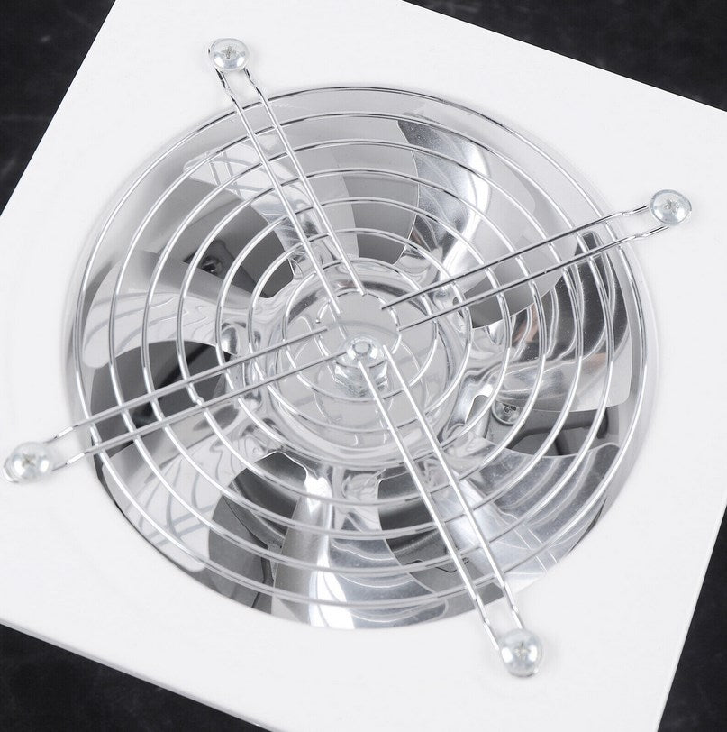220V Abluftventilator Wandabzugsventilator Low Geräusch Fensterlüftung für Badezimmer Küche (Weiß)