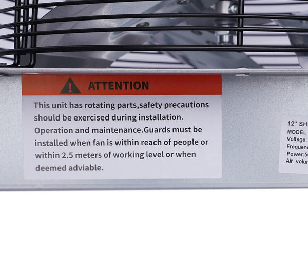 Abluftventilator Industrie Ventilator Gebläse Lüfter Wand Fenster 300mm