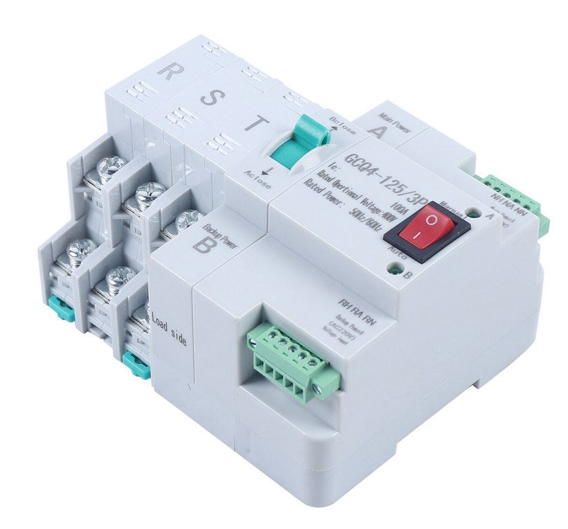 MINI Dual Power Automatic Transfer Switch 3P 100A 230V AC Schienen Installation