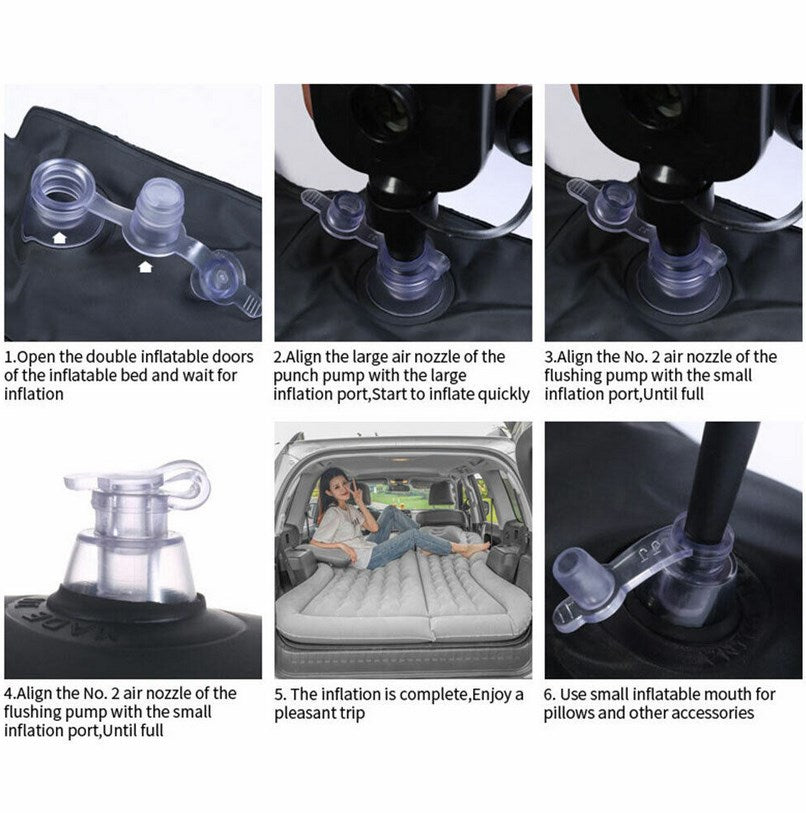 Auto SUV Luftmatratze Auto Matratze mit Luftpumpe Luftbett für Auto 